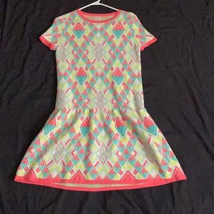 Multi colored dress (yellow, green, pink and blue)